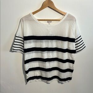 Striped Black and White Women's Top